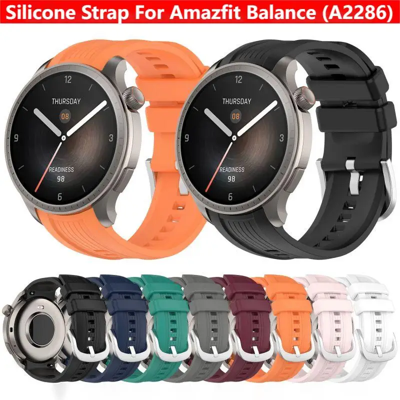 Amazfit Smartwatch Accessories - 아마즈핏 밸런스 A2286 스마트워치용 실리콘 스트랩