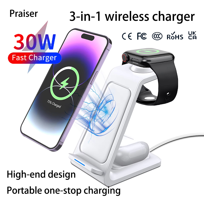 Watch Charger Cable - 15W 3 in 1 무선 충전