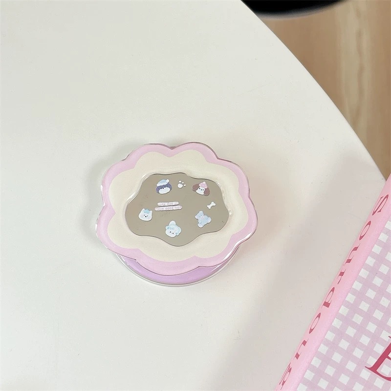 카툰 미러 텔레스코픽 폰 스탠드 카와이 인스 360 ° - Accessories With Watch 리뷰 및 가격
