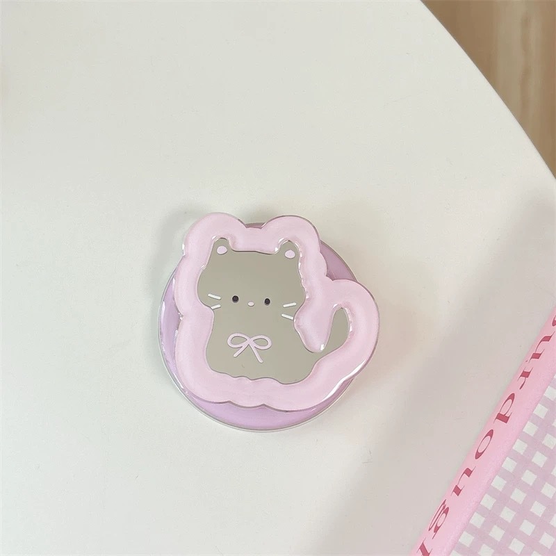카툰 미러 텔레스코픽 폰 스탠드 카와이 인스 360 ° - Accessories With Watch 리뷰 및 가격