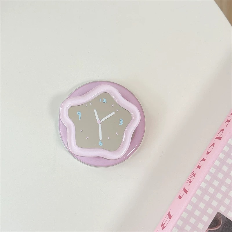 카툰 미러 텔레스코픽 폰 스탠드 카와이 인스 360 ° - Accessories With Watch 리뷰 및 가격