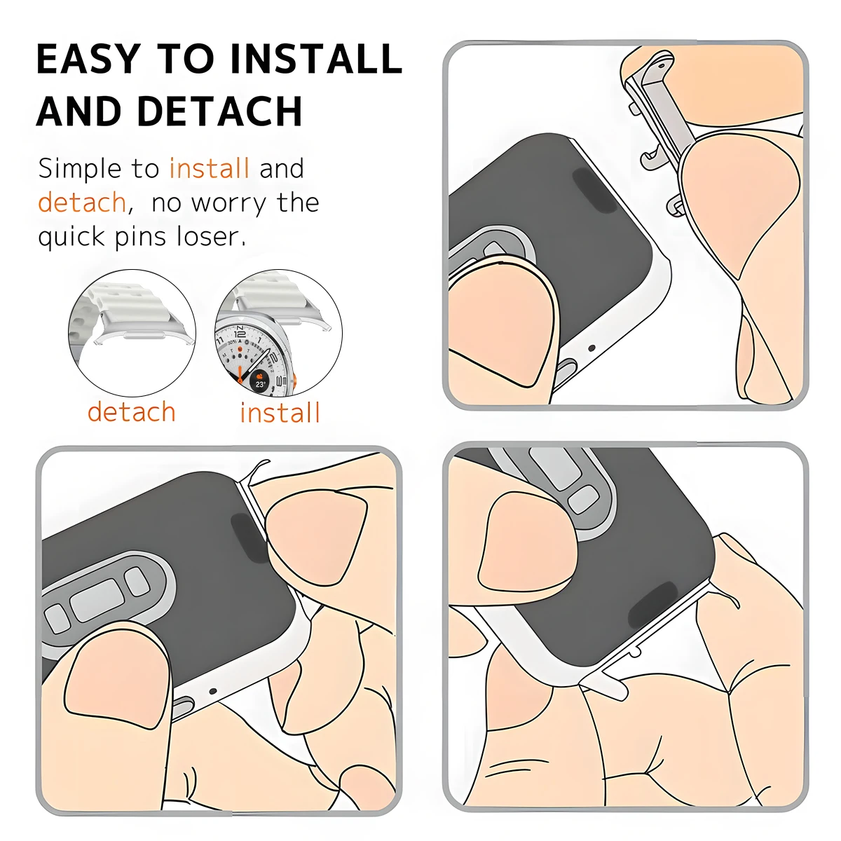 삼성 갤럭시 워치 7 울트라 47mm용 1쌍 어댑터,  - Samsung Smartwatch Ultra Accessories 리뷰 및 가격