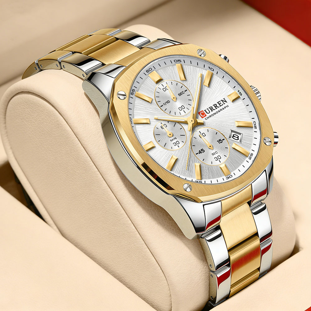 CURREN 모던 남성용 42mm 스포츠 시계 - 스테 - Accessories With Watch 리뷰 및 가격